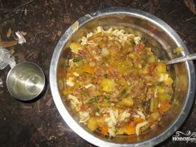 Рецепт лагмана из тушенки