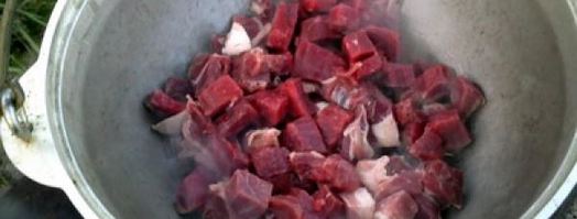 лагман на костре в казане. Шаг 3