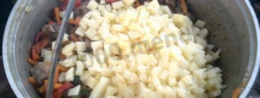 лагман на костре в казане. Шаг 10