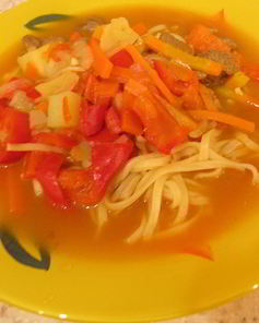 Лагман с говядиной