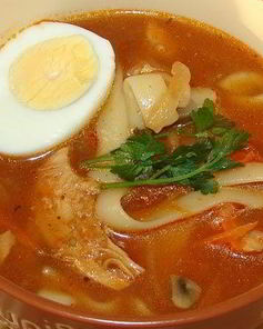 Лагман с грибами