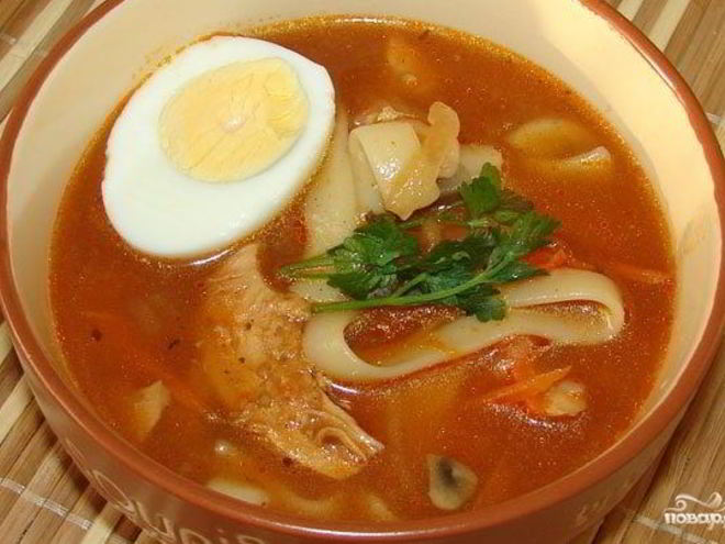 Рецепт лагмана с грибами