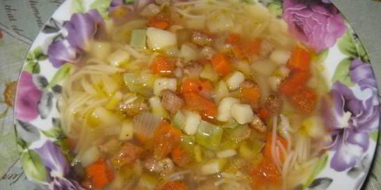 Лагман с редькой