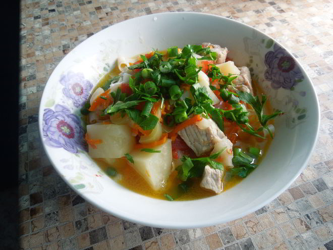 Рецепт лагмана со свининой в мультиварке