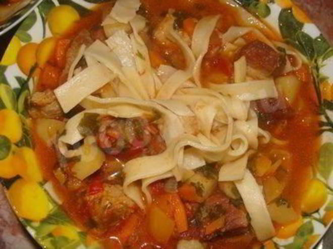 Рецепт супа лагман