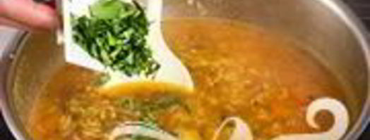 марокканский суп с рисом, нутом и чечевицей. Шаг 6