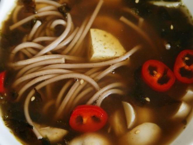 Рецепт мисо суп с гречневой лапшой