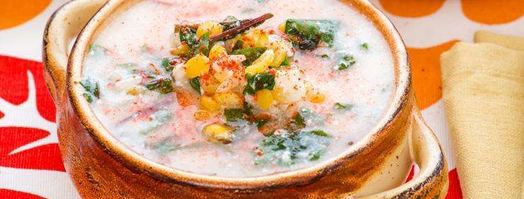 кисломолочный суп со свекольной ботвой сарнапур. Шаг 6