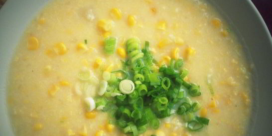 Молочный кукурузный суп с картофелем