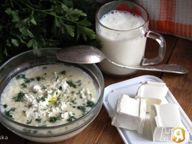 Рецепт молочного рисового супа с брынзой