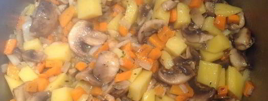 молочный суп с грибами. Шаг 5