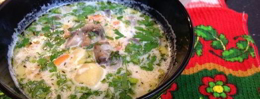 молочный суп с грибами. Шаг 7