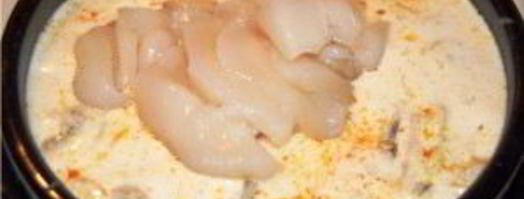 молочный суп с пастой и морскими гребешками. Шаг 4