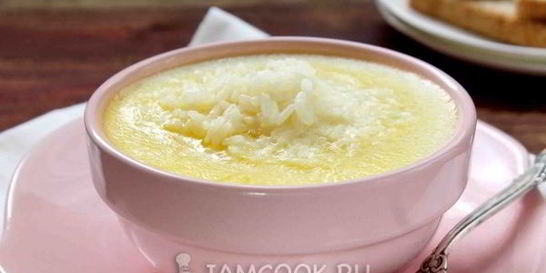 Молочный суп с рисом