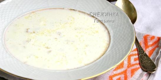 Молочный суп Затирка