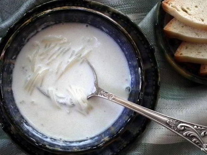 Рецепт молочного вермишелевого супа