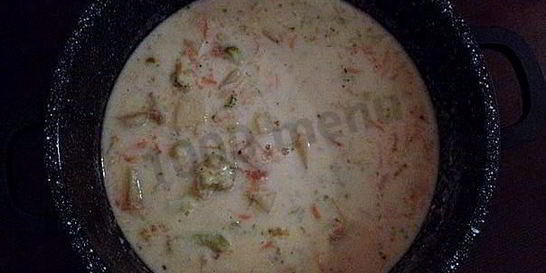 Овощной молочный суп