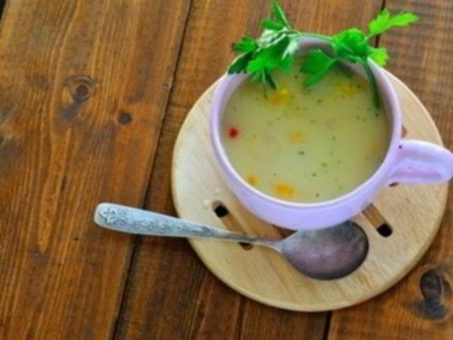 Рецепт супа молочного из трески с перцем и сельдереем