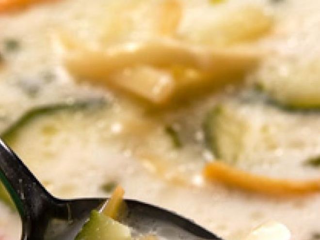 Рецепт супа молочного с овощами и вермишелью