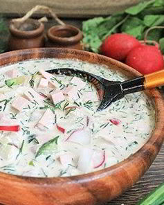 Классическая окрошка на квасе