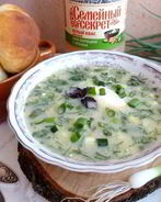 Летняя окрошка с репой и пирожками с мясом