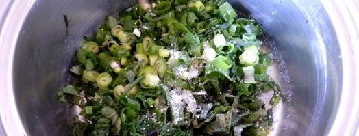 летняя окрошка с репой и пирожками с мясом. Шаг 4