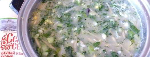 летняя окрошка с репой и пирожками с мясом. Шаг 8