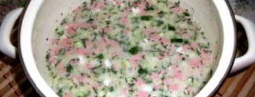 окрошка классическая с колбасой. Шаг 6