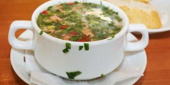 Окрошка мясная с окороком и языком