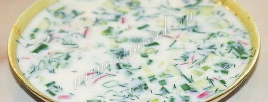 окрошка на кефире без колбасы. Шаг 10