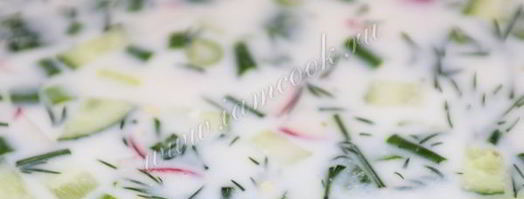 окрошка на кефире без колбасы. Шаг 11