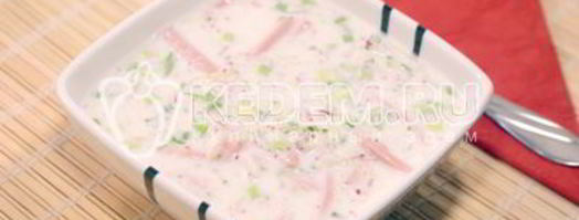 окрошка на кефире и минералке. Шаг 5