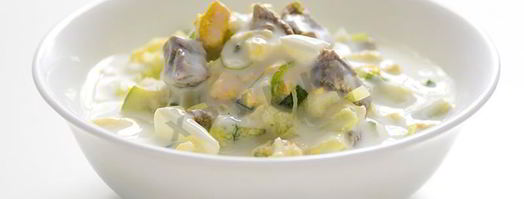 окрошка на кефире с говядиной. Шаг 8