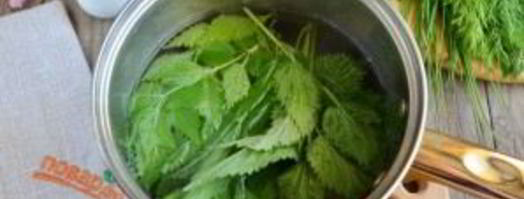 окрошка на кефире с крапивой и мятой. Шаг 7