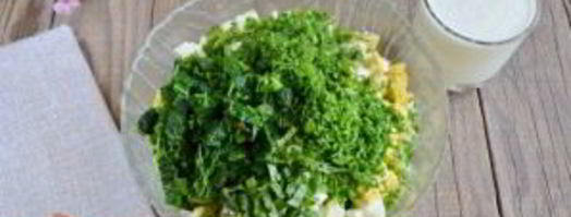 окрошка на кефире с крапивой и мятой. Шаг 8