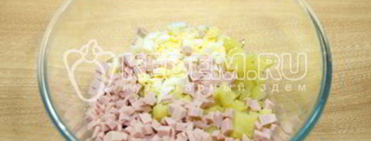 окрошка на кефире. Шаг 5