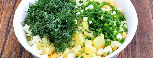 окрошка на курином бульоне. Шаг 9