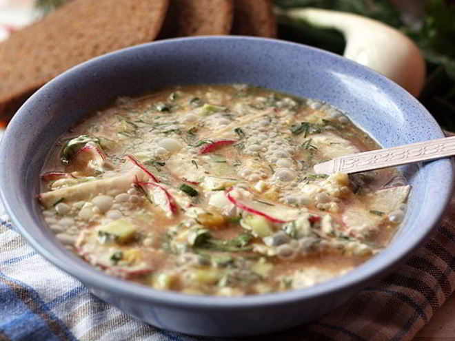 Рецепт окрошки на минеральной воде