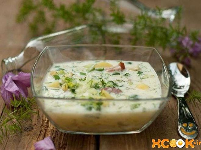 Рецепт окрошки на сметане и минеральной воде