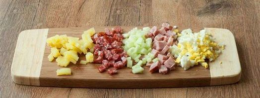 окрошка на сметане и минеральной воде. Шаг 3