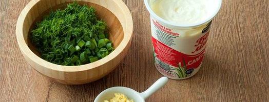 окрошка на сметане и минеральной воде. Шаг 4