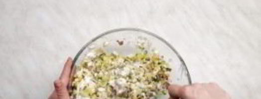 окрошка на сметане с мясом. Шаг 3