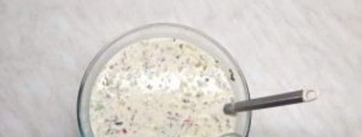 окрошка на сметане с мясом. Шаг 4