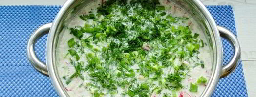 окрошка на сметане. Шаг 11