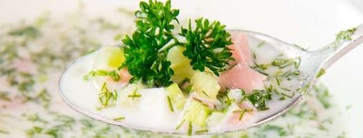 окрошка на сыворотке с колбасой. Шаг 14