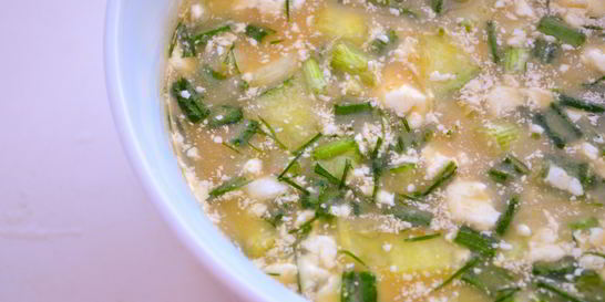 Окрошка на яблоках