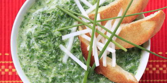 Окрошка по-армянски с гренками