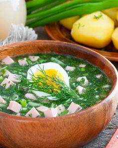 Окрошка с белым квасом