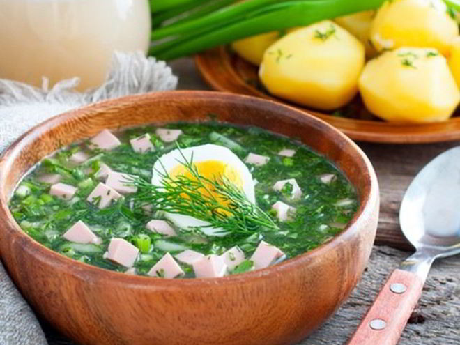 Рецепт окрошки с белым квасом