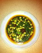 Окрошка с горчицей и хреном